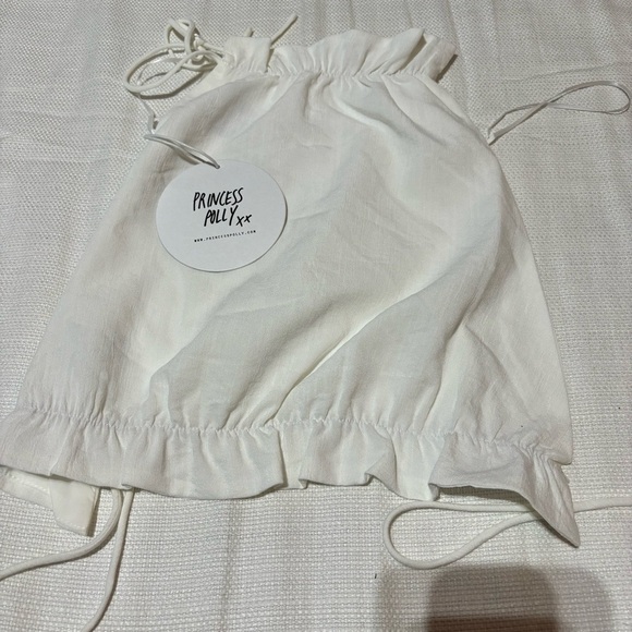 CABI Prudence White Lace Sheer Top w/ Veri White Top Size S - Picture 4 of 13